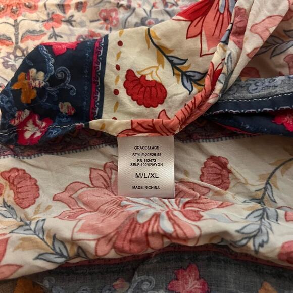 Boho Floral Maxi Dress by Grace & Lace (M/L/XL) - Picture 4 of 5